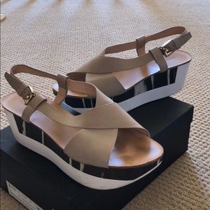 Jill Sander Buckle Closure Wedge Sandal